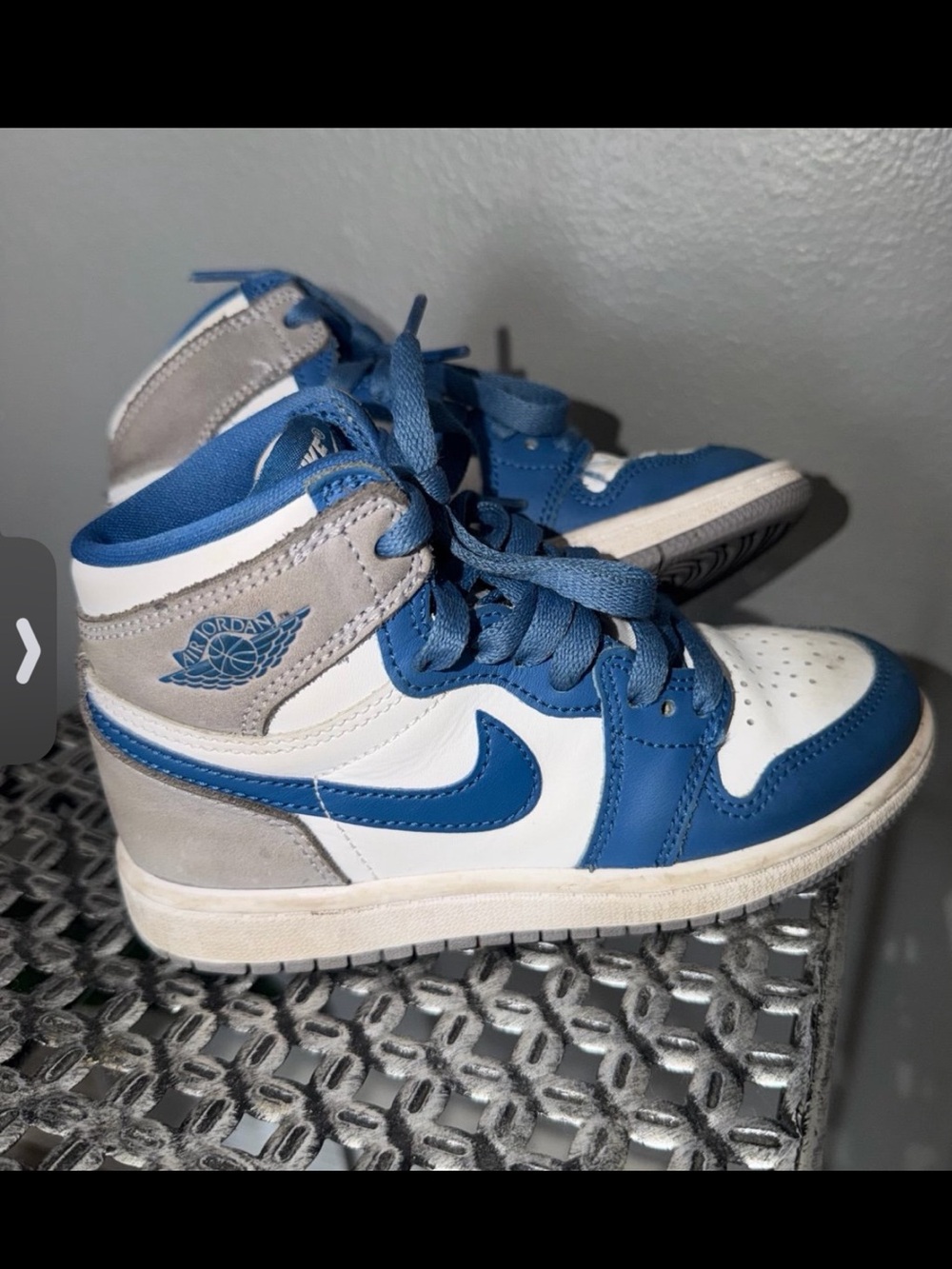 Kids Jordan 1 High “True Blue” Sneakers size 12c